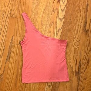 J. Crew One-Shoulder Coral Tank Top